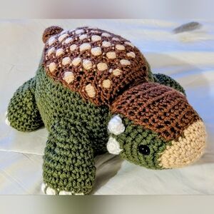 Crocheted Ankylosaurus Plush Toy -